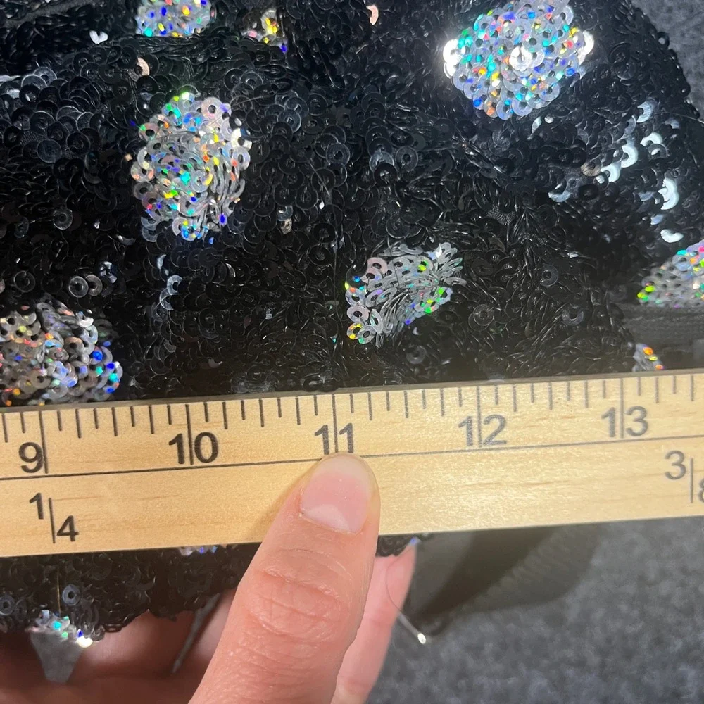 Victoria's‎ Secret PINK Sequin Polka Dot Festival Backpack Black Silver Sparkle